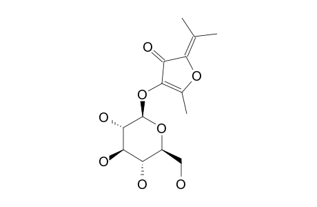 PHOENICEIN;5-METHYL-4-O-(BETA-D-GLUCOPYRANOSYL)-3-(2-ISOPROPYLIDENYL)-FURANONE