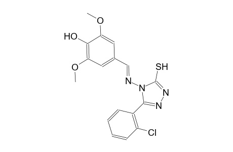 4-((E)-{[3-(2-chlorophenyl)-5-sulfanyl-4H-1,2,4-triazol-4-yl]imino}methyl)-2,6-dimethoxyphenol