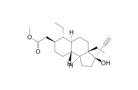 1H-Benz[e]indene-7-acetic acid, 3a,6-diethyl-3-ethynyldodecahydro-3-hydroxy-, methyl ester, [3R-(3.alpha.,3a.alpha.,5a.beta.,6.beta.,7.a lpha.,9a.alpha.,9b.beta.)]-