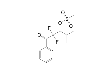 2,2-DIFLUORO-3-METHANESULFONYLOXY-4-METHYL-1-PHENYLPENTAN-1-ONE
