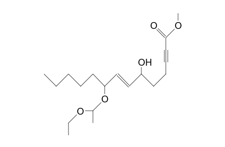 Methyl 9-(1-ethoxy-ethoxy)-6-hydroxy-tetradec-(E)-7-en-2-ynoate