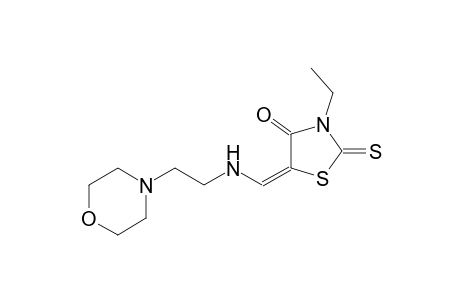 (5E)-3-ethyl-5-({[2-(4-morpholinyl)ethyl]amino}methylene)-2-thioxo-1,3-thiazolidin-4-one
