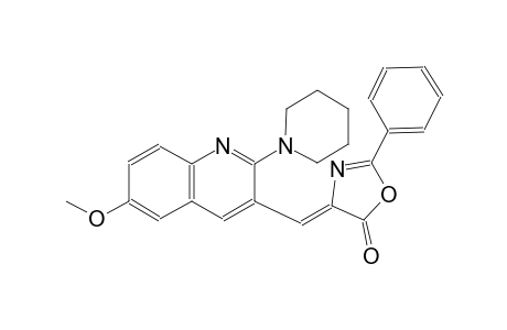 5(4H)-oxazolone, 4-[[6-methoxy-2-(1-piperidinyl)-3-quinolinyl]methylene]-2-phenyl-, (4Z)-