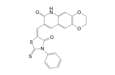 [1,4]dioxino[2,3-g]quinolin-7(6H)-one, 2,3-dihydro-8-[(E)-(4-oxo-3-phenyl-2-thioxo-5-thiazolidinylidene)methyl]-