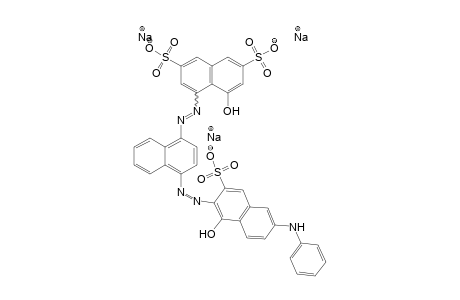 2,7-Naphthalenedisulfonic acid, 5-hydroxy-4-[[4-[[1-hydroxy-6-(phenylamino)-3-sulfo-2-naphthalenyl]azo]-1-naphthalenyl]azo]-, trisodium salt