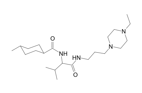 cyclohexanecarboxamide, N-[1-[[[3-(4-ethyl-1-piperazinyl)propyl]amino]carbonyl]-2-methylpropyl]-4-methyl-