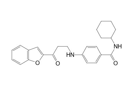 4-{[3-(1-benzofuran-2-yl)-3-oxopropyl]amino}-N-cyclohexylbenzamide