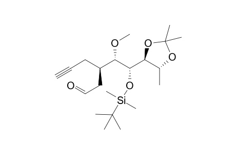 4-(Formylmethyl)-5-methoxy-6-(2,2,4-trimethyl-1,3-dioxolan-5-yl)-6-(tetra-butyldimethylsiloxy)hexyne
