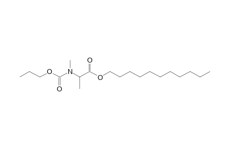 Alanine, N-methyl-N-propoxycarbonyl-, undecyl ester