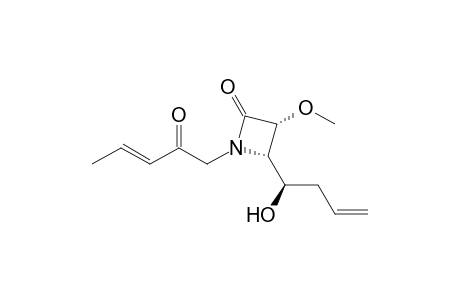 (3R,4S)-3-methoxy-4-[(1R)-1-oxidanylbut-3-enyl]-1-[(E)-2-oxidanylidenepent-3-enyl]azetidin-2-one
