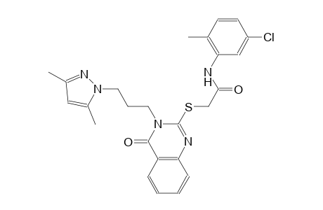 N-(5-chloro-2-methylphenyl)-2-({3-[3-(3,5-dimethyl-1H-pyrazol-1-yl)propyl]-4-oxo-3,4-dihydro-2-quinazolinyl}sulfanyl)acetamide