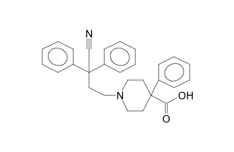 1-(3-Cyano-3,3-diphenylpropyl)-4-phenyl-4-piperidinecarboxylic acid
