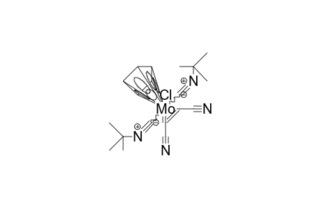 Diag-cyclopentadienyl-di-tert-butylisocyanato-/.eta.-2/-trans-dicyano-ethylenyl molybdenum chloride