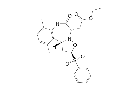 5-ETHOXYCARBONYLMETHYL-1,2,7,11B-TETRAHYDRO-8,11-DIMETHYL-2-PHENYLSULFONYLISOXAZOLO-[2,3-D]-[1,4]-BENZODIAZEPIN-6(5H)-ONE