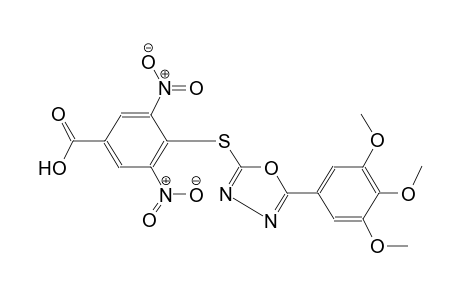 3,5-dinitro-4-{[5-(3,4,5-trimethoxyphenyl)-1,3,4-oxadiazol-2-yl]sulfanyl}benzoic acid