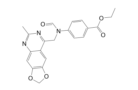 Ethyl 4-(formyl[(6-methyl[1,3]dioxolo[4,5-g]quinazolin-8-yl)methyl]amino)benzoate