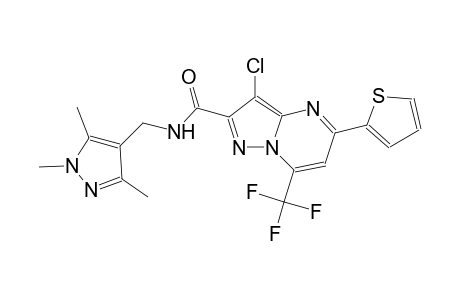 3-chloro-5-(2-thienyl)-7-(trifluoromethyl)-N-[(1,3,5-trimethyl-1H-pyrazol-4-yl)methyl]pyrazolo[1,5-a]pyrimidine-2-carboxamide