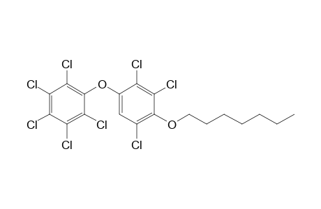 Benzene, pentachloro[2,3,5-trichloro-4-(heptyloxy)phenoxy]-