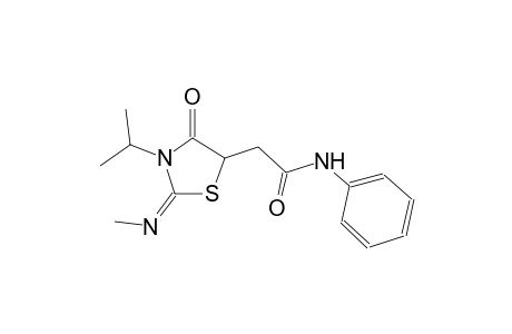 2-{(2E)-3-isopropyl-2-[(E)-methylimino]-4-oxo-1,3-thiazolidin-5-yl}-N-phenylacetamide