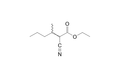 2-cyano-3-methyl-2-hexenoic acid, ethyl ester