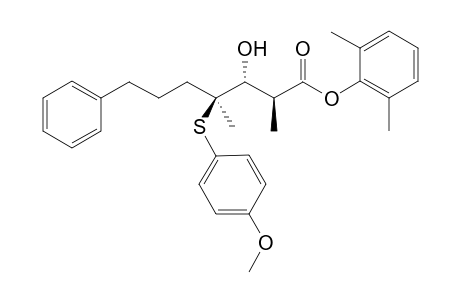 (2,6-dimethylphenyl) (2S,3R,4S)-3-hydroxy-4-(4-methoxyphenyl)sulfanyl-2,4-dimethyl-7-phenyl-heptanoate