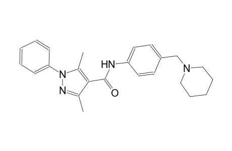 3,5-dimethyl-1-phenyl-N-[4-(1-piperidinylmethyl)phenyl]-1H-pyrazole-4-carboxamide