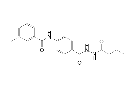 N-{4-[(2-butyrylhydrazino)carbonyl]phenyl}-3-methylbenzamide