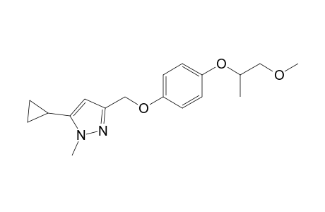 1H-Pyrazole, 5-cyclopropyl-3-[[4-(2-methoxy-1-methylethoxy)phenoxy]methyl]-1-methyl-