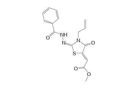 (Z)-Methyl 2-((E)-3-allyl-2-(2-benzoylhydrazono)-4-oxothiazolidin-5-ylidene)acetate