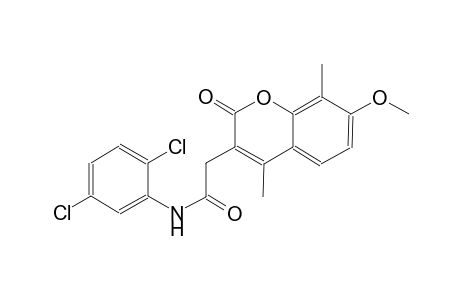 2H-1-benzopyran-3-acetamide, N-(2,5-dichlorophenyl)-7-methoxy-4,8-dimethyl-2-oxo-