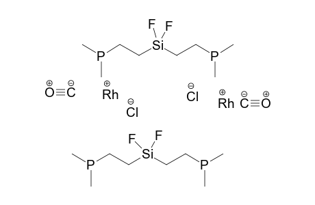Bis[2-[2-dimethylphosphanylethyl(difluoro)silyl]ethyl-dimethyl-phosphane]dirhodium(I) dichloride dicarbonyl