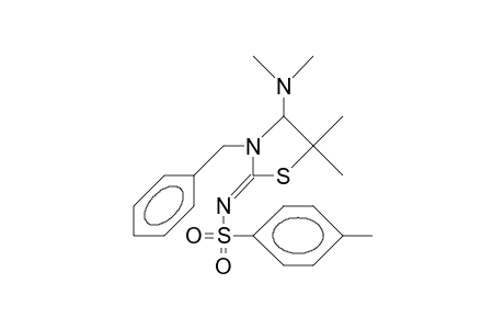 2-Tosylimino-3-benzyl-4-dimethyl-amino-5,5-dimethyl-thiazolidine