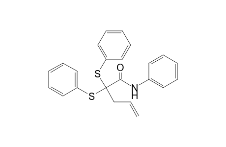 N-Phenyl-2,2-bis(benzenesulfanyl)pent-4-enamide