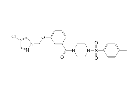 1-{3-[(4-chloro-1H-pyrazol-1-yl)methoxy]benzoyl}-4-[(4-methylphenyl)sulfonyl]piperazine