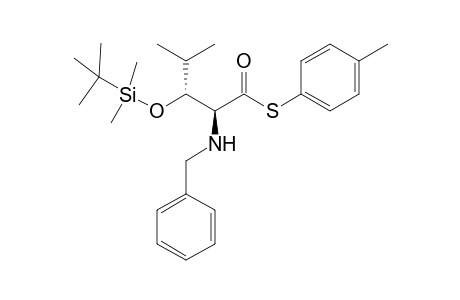 S-(4'-Methylphenyl) (2S,3S)-2-benzylamino-3-(tert-butyldimethylsiloxy)-4-methylpentanethioate