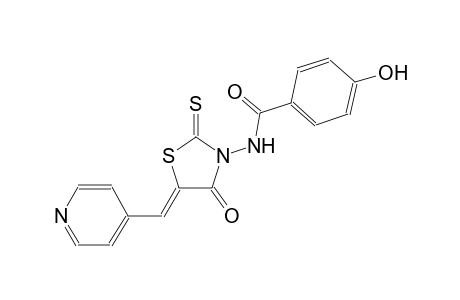 4-hydroxy-N-[(5Z)-4-oxo-5-(4-pyridinylmethylene)-2-thioxo-1,3-thiazolidin-3-yl]benzamide