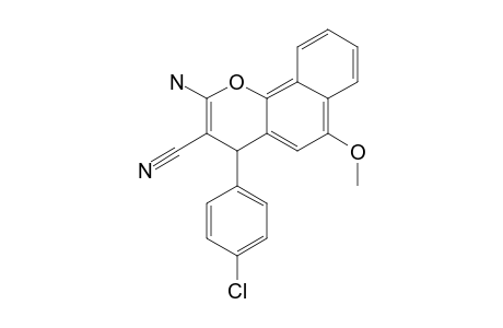 2-AMINO-4-(4-CHLOROPHENYL)-6-METHOXY-4H-BENZO-[H]-CHROMENE-3-CARBONITRILE