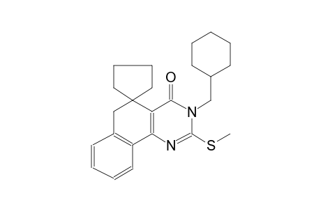 3-(cyclohexylmethyl)-2-(methylthio)-3H-spiro[benzo[h]quinazoline-5,1'-cyclopentan]-4(6H)-one