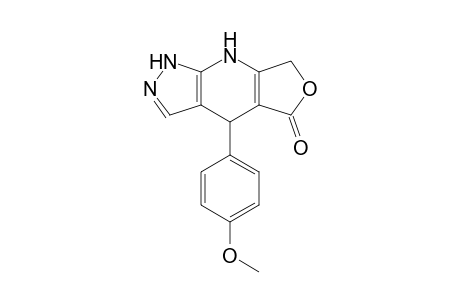 4-(4-Methoxyphenyl)-1,4,7,8-tetrahydro-5H-furo[3,4-b]pyrazolo[4,3-e]pyridin-5-one