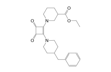 3-piperidinecarboxylic acid, 1-[3,4-dioxo-2-[4-(phenylmethyl)-1-piperidinyl]-1-cyclobuten-1-yl]-, ethyl ester