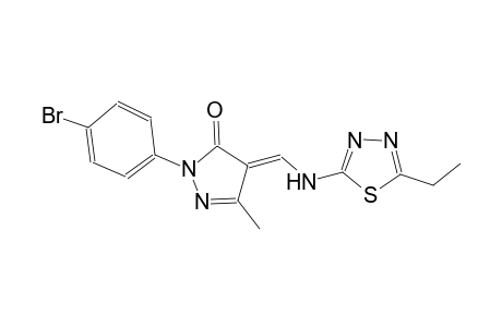 (4E)-2-(4-bromophenyl)-4-{[(5-ethyl-1,3,4-thiadiazol-2-yl)amino]methylene}-5-methyl-2,4-dihydro-3H-pyrazol-3-one