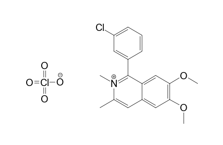 1-(3-CHLOROPHENYL)-6,7-DIMETHOXY-2,3-DIMETHYLISOQUINOLINIUM-PERCHLORATE