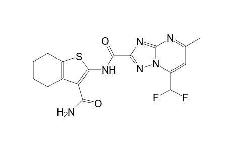 N-[3-(aminocarbonyl)-4,5,6,7-tetrahydro-1-benzothien-2-yl]-7-(difluoromethyl)-5-methyl[1,2,4]triazolo[1,5-a]pyrimidine-2-carboxamide