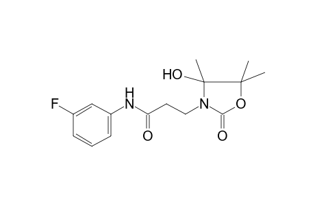N-(3-fluorophenyl)-3-(4-hydroxy-4,5,5-trimethyl-2-oxo-1,3-oxazolidin-3-yl)propanamide