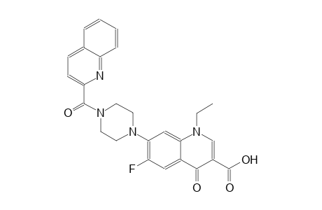 1-ethyl-6-fluoro-4-oxo-7-[4-(2-quinolinylcarbonyl)-1-piperazinyl]-1,4-dihydro-3-quinolinecarboxylic acid