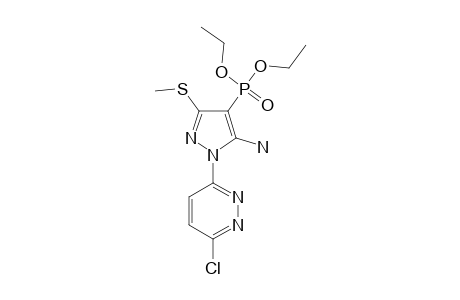 DIETHYL-(5-AMINO-1-(6-CHLOROPYRIDAZIN-3-YL)-3-METHYLSULFANYL-1H-PYRAZOL-4-YL)-PHOSPHONATE