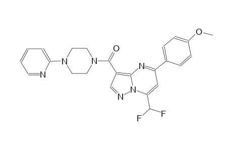 7-(difluoromethyl)-5-(4-methoxyphenyl)-3-{[4-(2-pyridinyl)-1-piperazinyl]carbonyl}pyrazolo[1,5-a]pyrimidine
