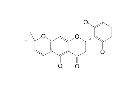 VILLOSIN-A;(2S)-5,2',6'-TRIHYDROXY-2'',2''-DIMETHYLPYRANO-[5'',6'':6,7]-FLAVANONE