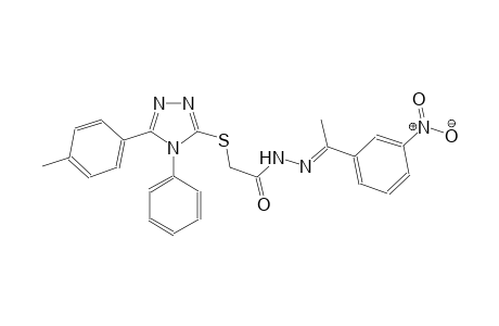 acetic acid, [[5-(4-methylphenyl)-4-phenyl-4H-1,2,4-triazol-3-yl]thio]-, 2-[(E)-1-(3-nitrophenyl)ethylidene]hydrazide