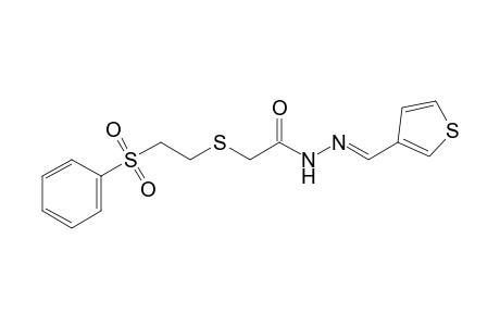 {[2-(phenylsulfonyl)ethyl]thio}acetic acid, (3-thenylidene)hydrazide